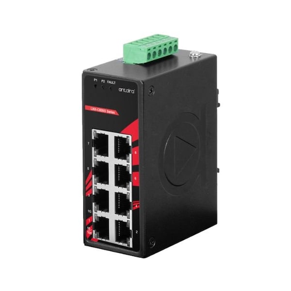 8-Port Industrial Compact Gigabit Unmanaged Ethernet Switch, w/8*10/100/1000Tx